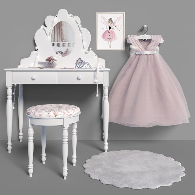 kidsroom set 3D Model .c4d .max .obj .3ds .fbx .stl .blend 