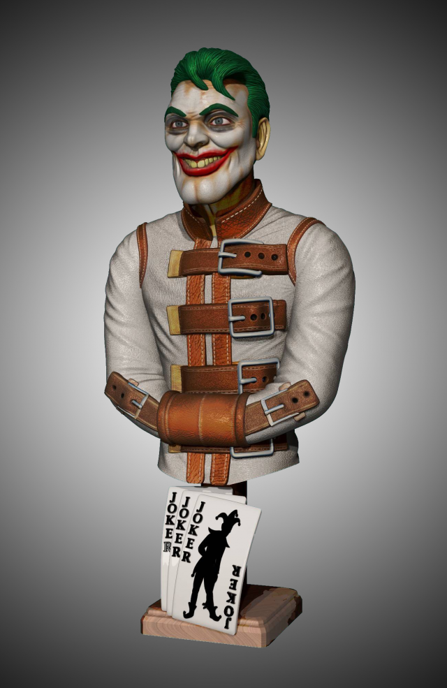 joker 3D प्रिंट मॉडल .c4d .max .obj .3ds .fbx .stl .blend 