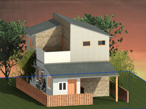 2 bhk housing 3D मॉडल