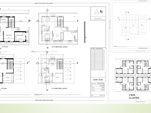 2 bhk housing Modello 3D