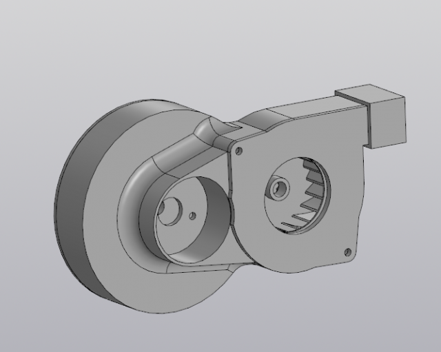 radial fan with gear 3D Print Model .c4d .max .obj .3ds .fbx .stl .blend 