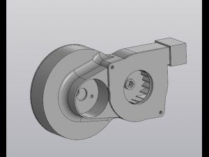 radial fan with gear 3D Print Model
