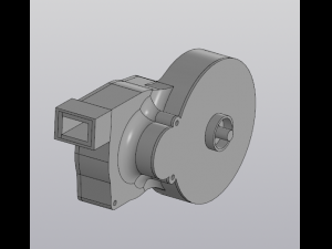 radial fan with gear 3D Print Model