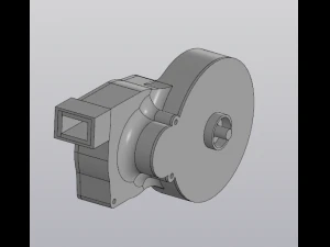 radial fan with gear 3D Print Model