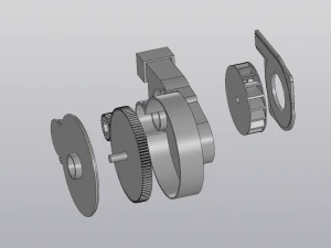 radial fan with gear 3D Print Model