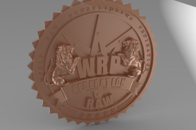 wrp emblem 3D 프린트 모델 .c4d .max .obj .3ds .fbx .stl .blend 