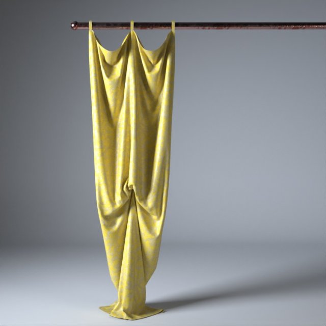 modern loose collar model curtains york au 178 3Dモデル .c4d .max .obj .3ds .fbx .stl .blend 