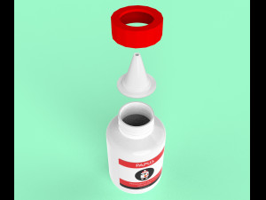 glue container envase de pegamento Modello 3D