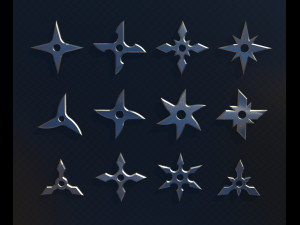 shurikens pack 3D 模型