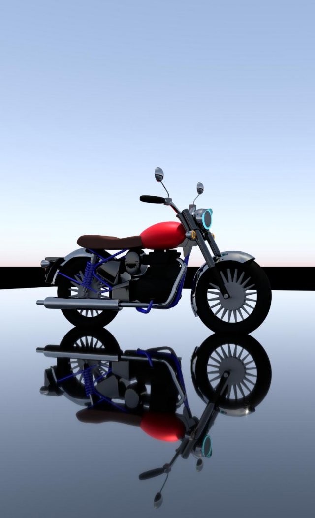 royalenfieldbullet motorcycle 3D Model .c4d .max .obj .3ds .fbx .stl .blend