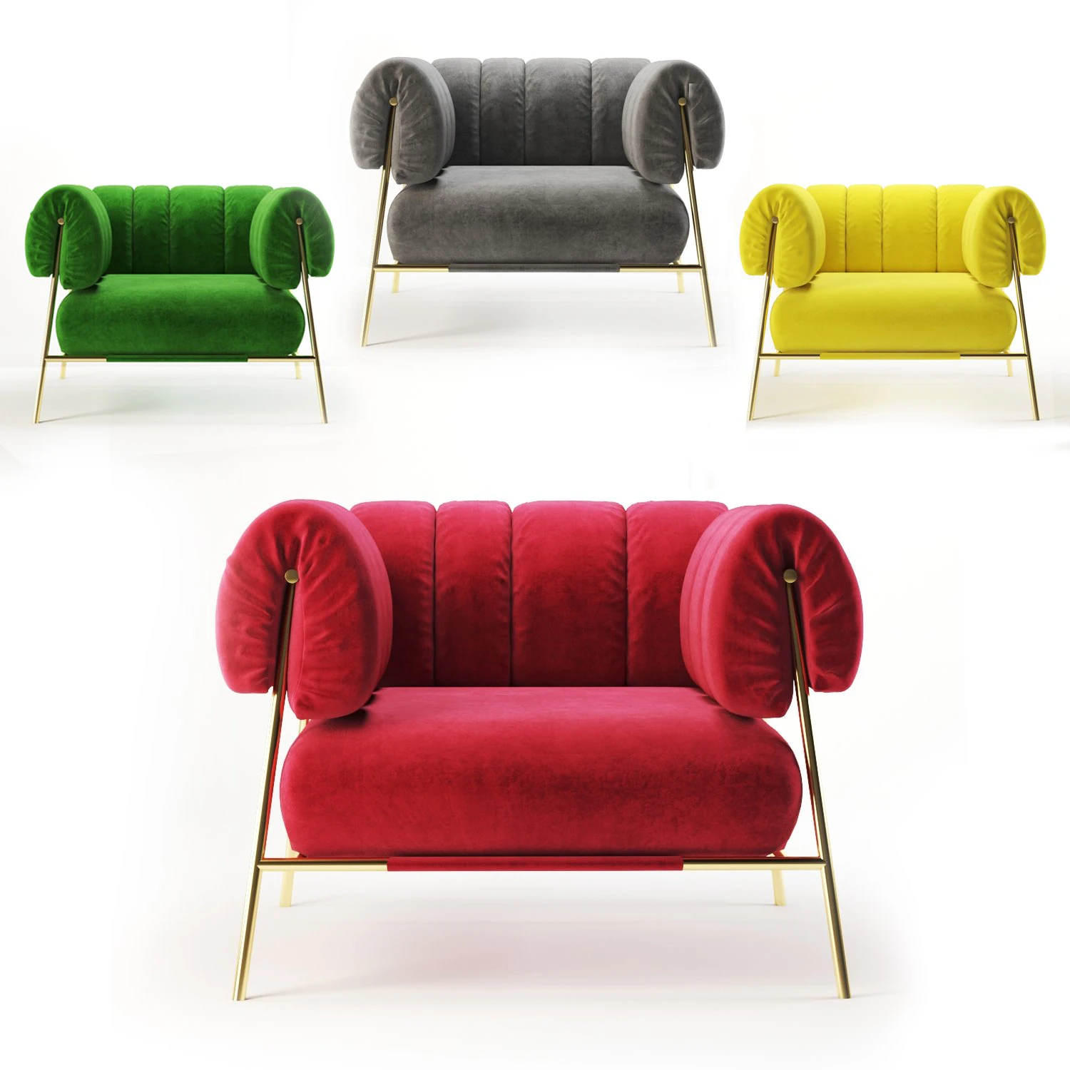 tirella bonaldo armchair 3D Model .c4d .max .obj .3ds .fbx .stl .blend 