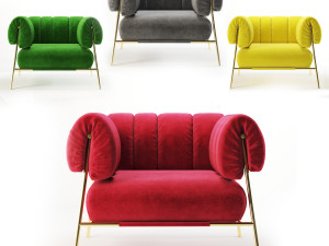 tirella bonaldo armchair 3D 模型