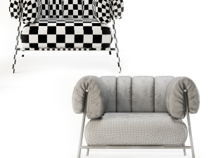 tirella bonaldo armchair Modelo 3D