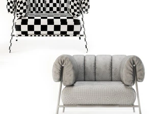 tirella bonaldo armchair 3D Model