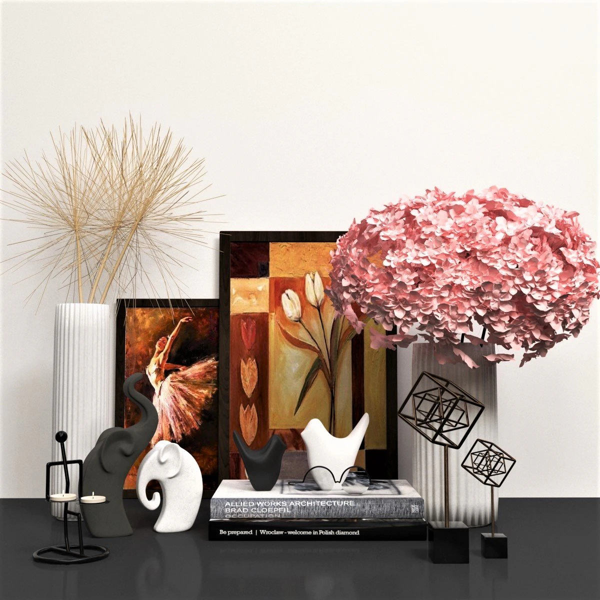 decorative set02 3D Model .c4d .max .obj .3ds .fbx .stl .blend 