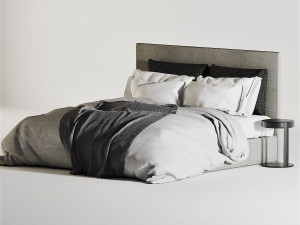meridiani stone plus bed 3D Model