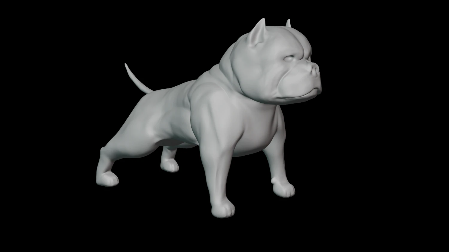 american bully 3D Print Model .c4d .max .obj .3ds .fbx .stl .blend 