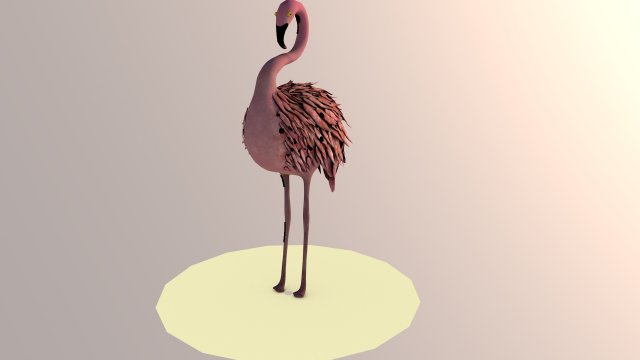 flamingo Model 3D .c4d .max .obj .3ds .fbx .stl .blend 