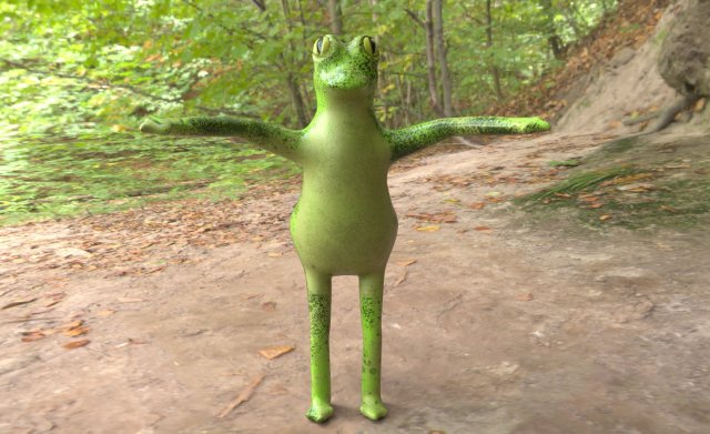 funny frog Modelo 3D .c4d .max .obj .3ds .fbx .stl .blend 