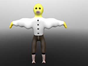 duckling in a shirt 3D Model