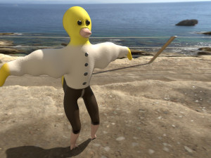duckling in a shirt Model 3D