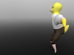 duckling in a shirt Model 3D