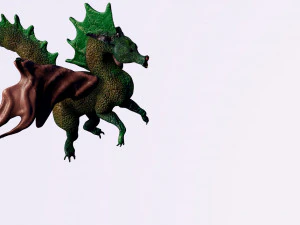 o drag&atilde;o &eacute; verde Modelo 3D