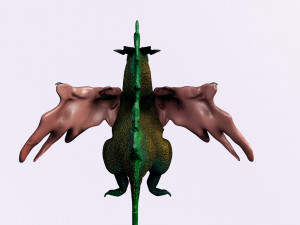 the dragon is green Modelo 3D
