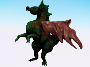 the dragon is green Modelo 3D