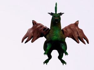 the dragon is green Modelo 3D