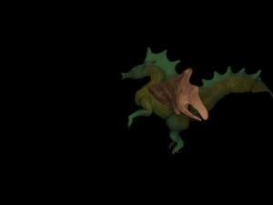 the dragon is green Modelo 3D