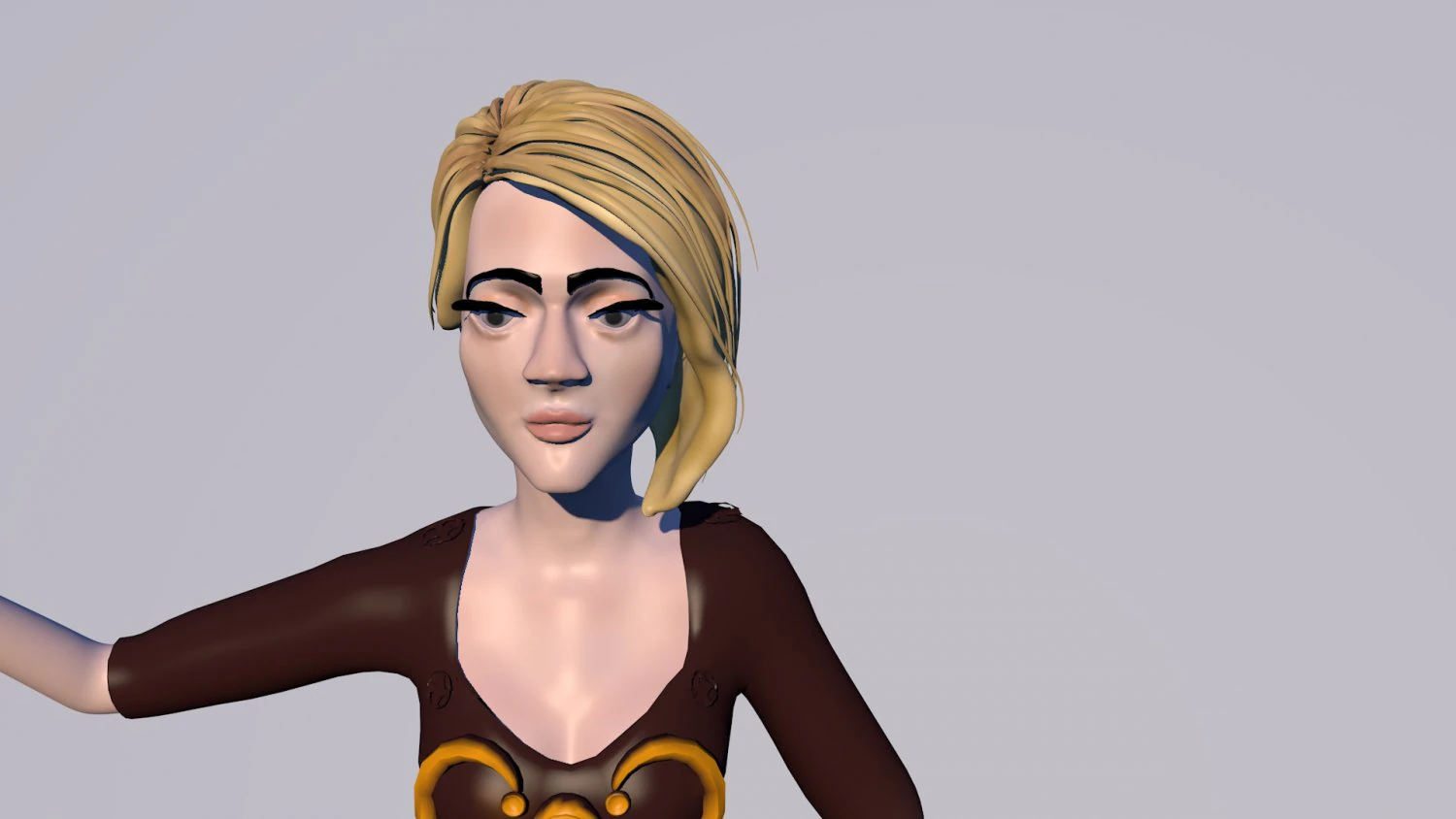 glamorous woman 3D Model .c4d .max .obj .3ds .fbx .stl .blend