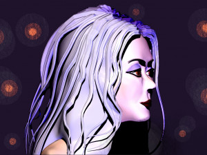 the girl with the purple hair 3D Модель