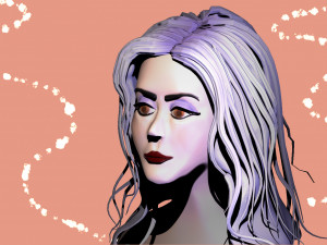 the girl with the purple hair 3D Модель