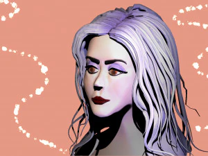 the girl with the purple hair 3D Model
