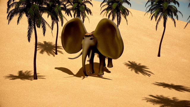 elephant in africa 3D Модель .c4d .max .obj .3ds .fbx .stl .blend 