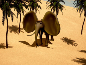 elephant in africa Modelo 3D