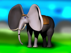 elephant in africa 3D Модель