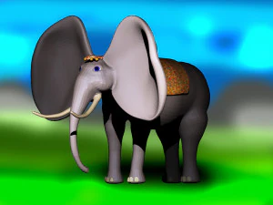 elephant in africa 3D Model