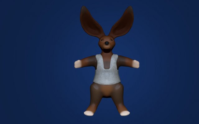 rabbit in a vest 3D-Modell .c4d .max .obj .3ds .fbx .stl .blend 