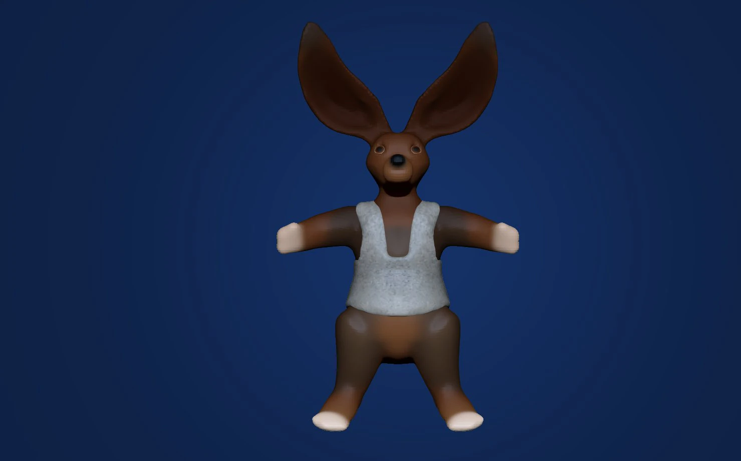 rabbit in a vest 3D Model .c4d .max .obj .3ds .fbx .stl .blend