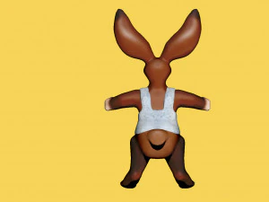 rabbit in a vest 3D Model