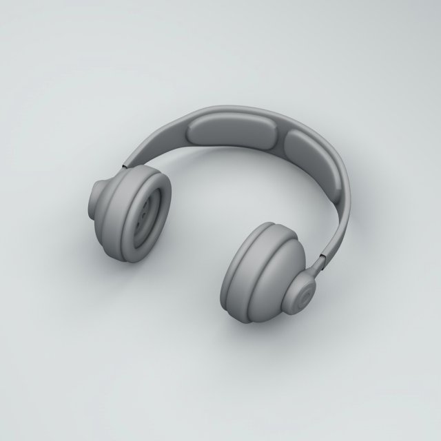 on-ear headphones Model 3D .c4d .max .obj .3ds .fbx .stl .blend 