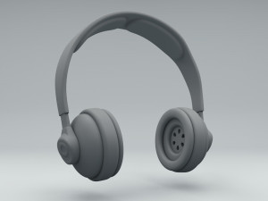 on-ear headphones Model 3D