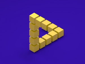 impossible triangle 3D 모델