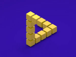 неможливий трикутник 3D Модель