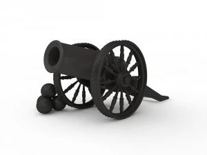 an old cannon 3D Model