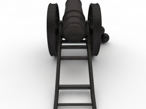 an old cannon 3D 模型