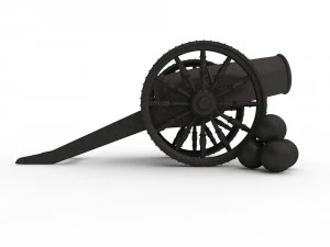 an old cannon 3D Model
