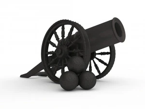 an old cannon 3D Model